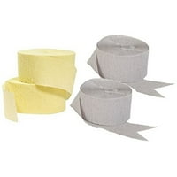 2 Rolls Each Color 290 FEET Total MADE IN USA! Teal and White Crepe Paper Streamers